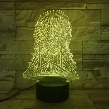 

Iron Throne Table Lamp Bedroom USB Touch Sensor RGB Nightlight Child Kids Gift Decorative Lights Game of Thrones LED Night Light