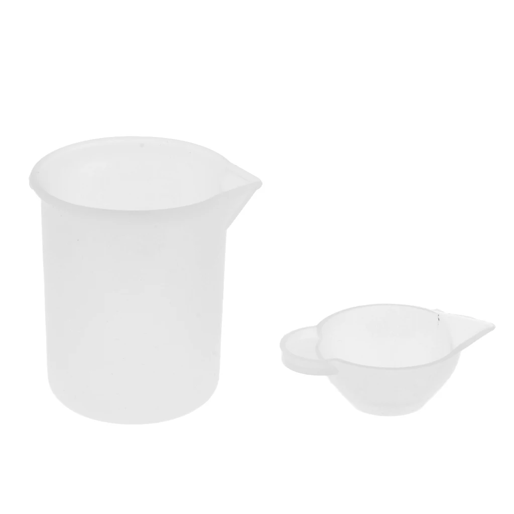 2 Silicone Cup Reusable Epoxy 100ml Resin Measuring Cups DIY Resin Glue Tool for Mixing Epoxy Resin Liquid Paint Casting Mould