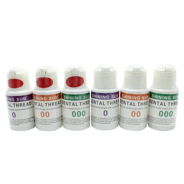 

1 Bottle Dental Thread Disposable Gingival Retraction Cord Green Knitted Cotton Gum Line Dentist Material Size 0 00 000