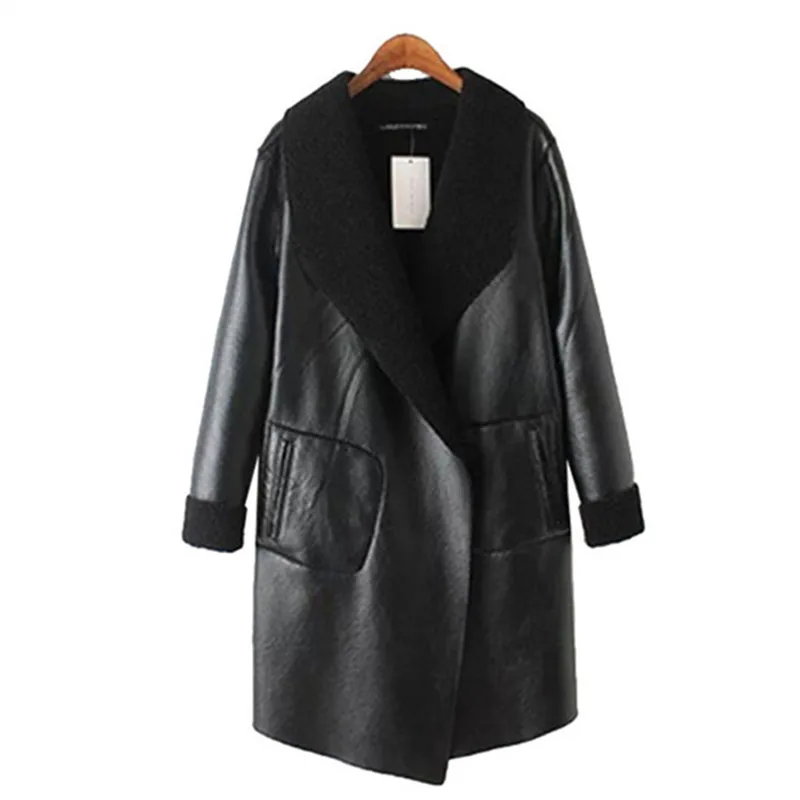 Женская куртка-бомбер, зимняя кожаная модная уличная одежда из ...