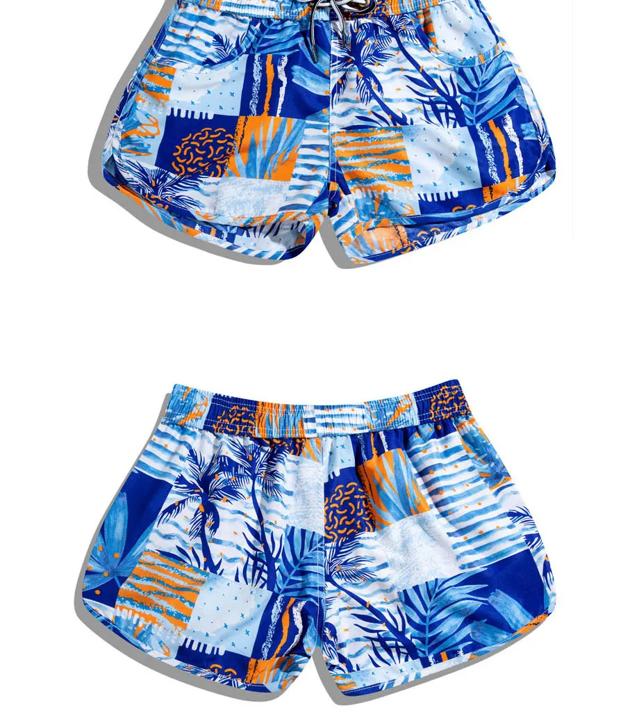 New Print English Boat Beach Shorts Loose Men Women Thailand Couple Bathing Suits Quick Dry Beach Surf Large Size Shorts Men