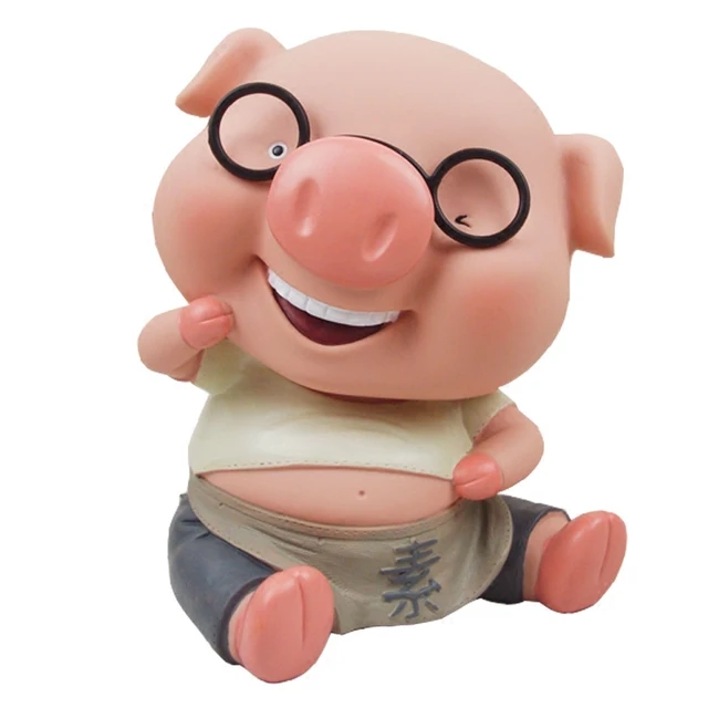 Piggy Pig Lying Posture Home Resin Craft Ornaments Money Box Piggy - piggy pig lying posture home resin craft ornaments money box piggy bank cash box coin bank
