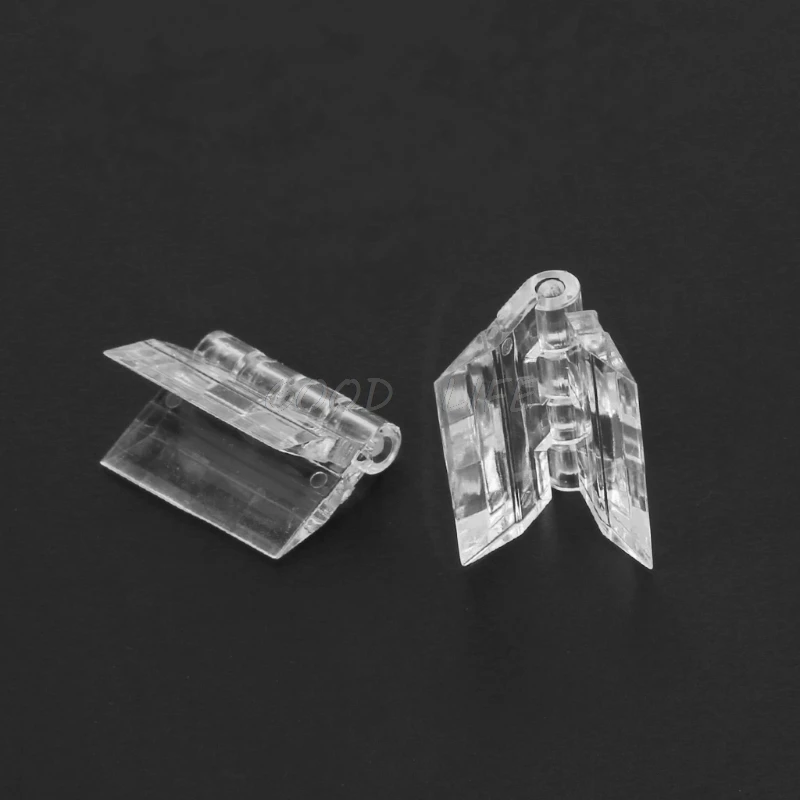 10Pcs/pack Transparent Plastic Folding Hinges Durable Clear Acrylic Hinge Tools