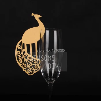 

Cheap Wine Glass Cards Wine Glass Markers Wedding Cake Toppers guest name card Party Decorations marker free shipping B045
