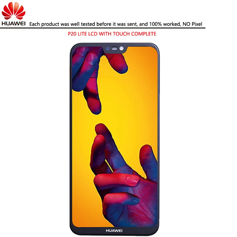Для Huawei P20 Lite LCD кодирующий преобразователь сенсорного экрана в сборе Замена для