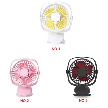 

Mini Hand Fan Clip Fan Desktop Baby Car Student Dormitory Small Cooling USB Chargable 720 Degree Rotation White /Black /Pink Fan