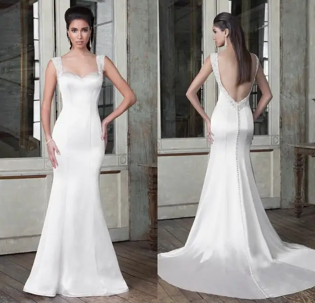 Satin Mermaid Wedding Dresses