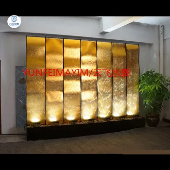 

Customization:Gold acrylic water wall.Dance round cakes screen. Water screen. Water screen. Water curtain wall