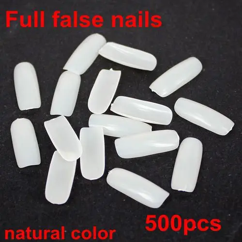 500 шт. 10 размеров полностью накладные ногти натуральный акриловый дизайн ногтей