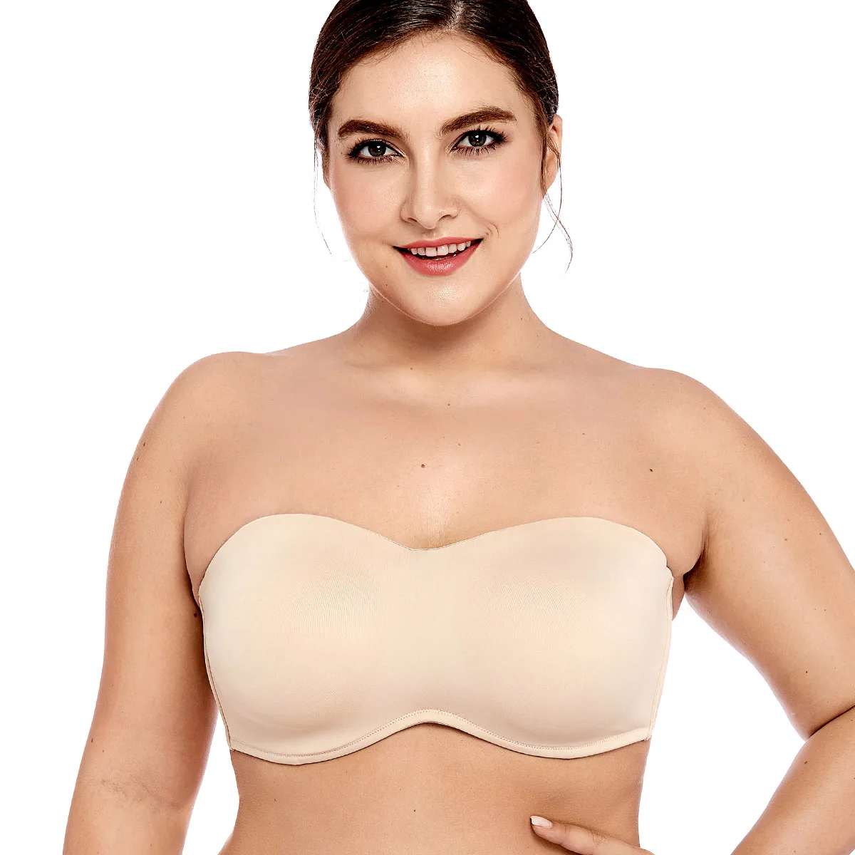  Women's Smooth Seamless Invisible Underwire Strapless Minimizer Bra