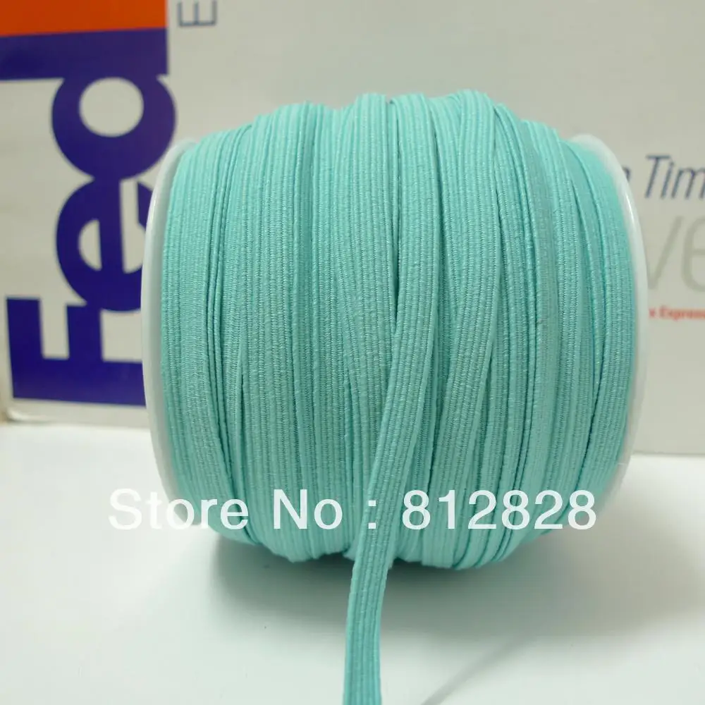 

50 Meters 1/4'' 6mm #3 Turquoise Color Skinny Notebook Elastic Bands