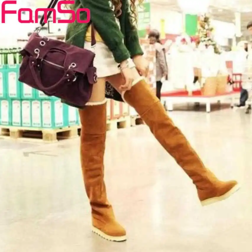 

Free shipping 2016 New Fashion Women's Winter Snow Boots  Round toe Long Over The Knee Boots Designer Female Boots SBT1063