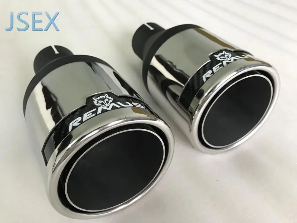 

carbon fibre REMUS wolf Stainless steel Universal Automobile exhaust pipe Muffler Car accessorie modification passat golf e90