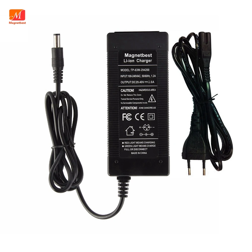 29.4V 2A Electric bike lithium battery Adapter Switching Power Supply Charger for 18650 li-ion Battery Cellphone With EU US PLUG |