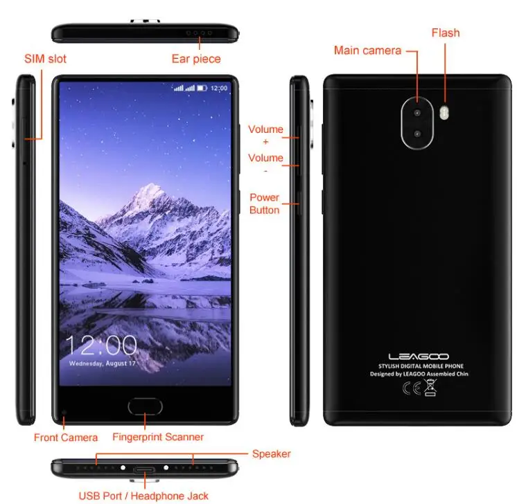 LEAGOO KIICAA Mix 18:9 &quot5 5 полный экран MTK6750T Octa Core 3 ГБ + 32 13MP двойной назад Cam Android 7 0