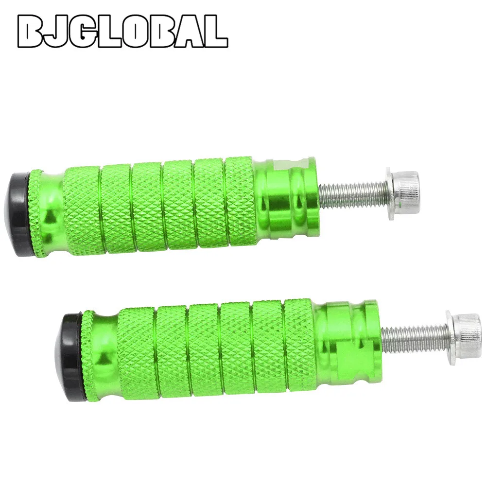 BJGLOBAL пара зеленый CNC Универсальный подножки для мотоцикла подножки педали для Kawasaki Z800 Z750 Z1000