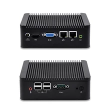 Дешевые бизнес-компьютер с 2 NIC порт, QOTOM Мини ПК с Celeron 1037u/Core i3-3217U процессор, X86 мини-ПК Win XP/7/8/10