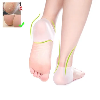 

1 Pair Silicone Heel Protection Soft Crack Relieve Heel Pain Heel Sets Sets Socks For Relief Heel Pain Foot Protection Skin Care