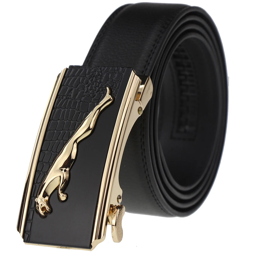 Cinturón De Cuero Para Hombre Con Hebilla Automática - Elegancia Y Comodidad En Un Solo Accesorio