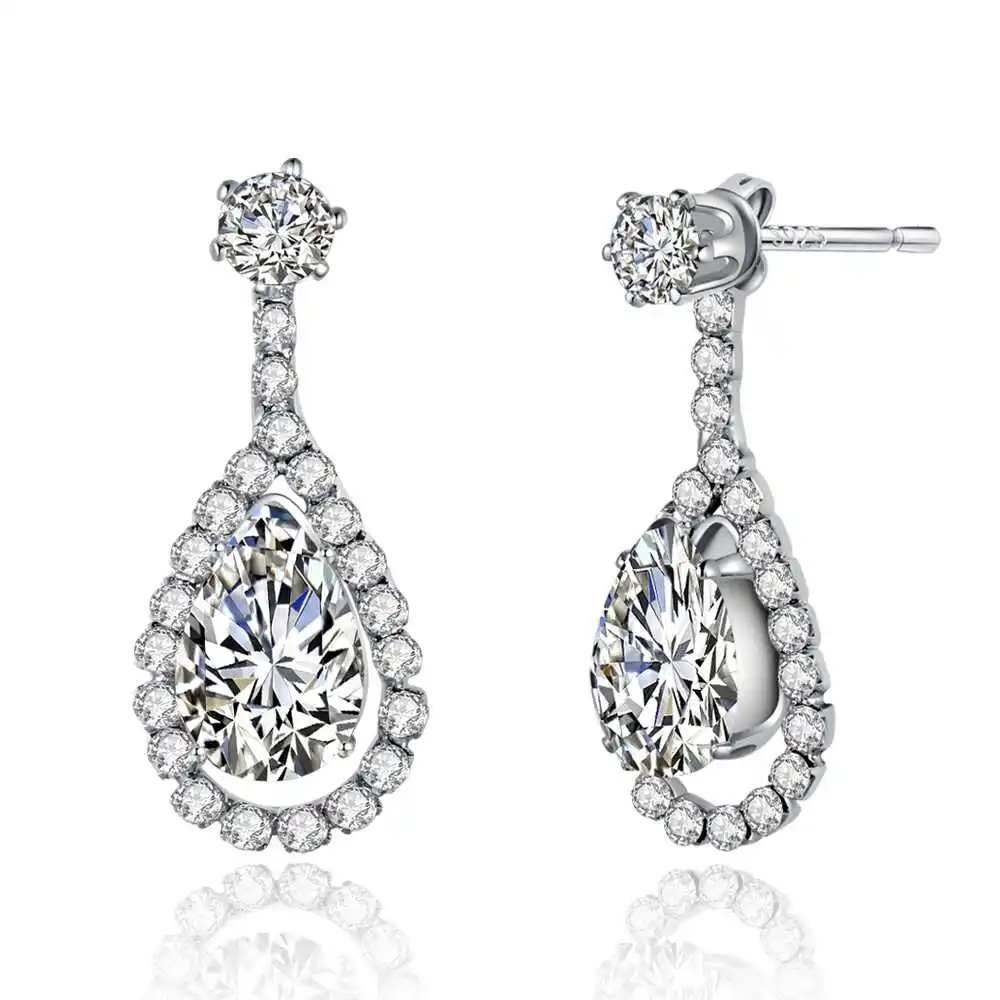 Женские серьги гвоздики из серебра 925 пробы с кристаллами|drop stud earrings|stud earringsstud