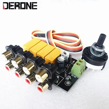 

Audio Input Selection Board 4 way Audio Input signal Selector Relay Board /kits source selector 4 channels stereo