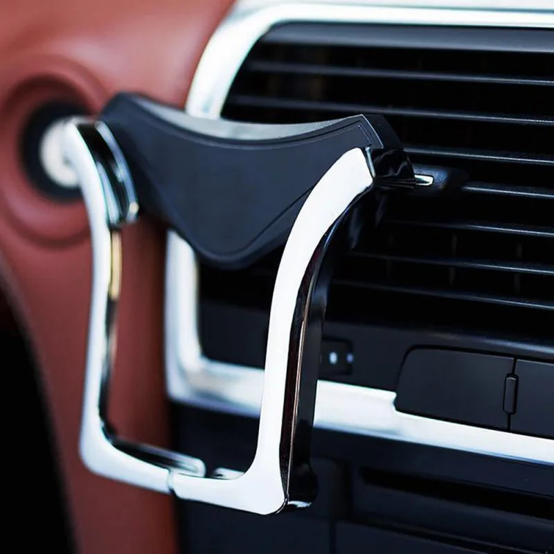 Car Stable Design Bracket Universal Stability Anti-Slip Gravity Car Phone Holder U-Type Car Outlet Mobile Phone Holder & Stands Car Stable Design Bracket Universal Stability Anti-Slip Gravity Car Phone Holder U-Type Car Outlet Mobile Phone Holder & Stands