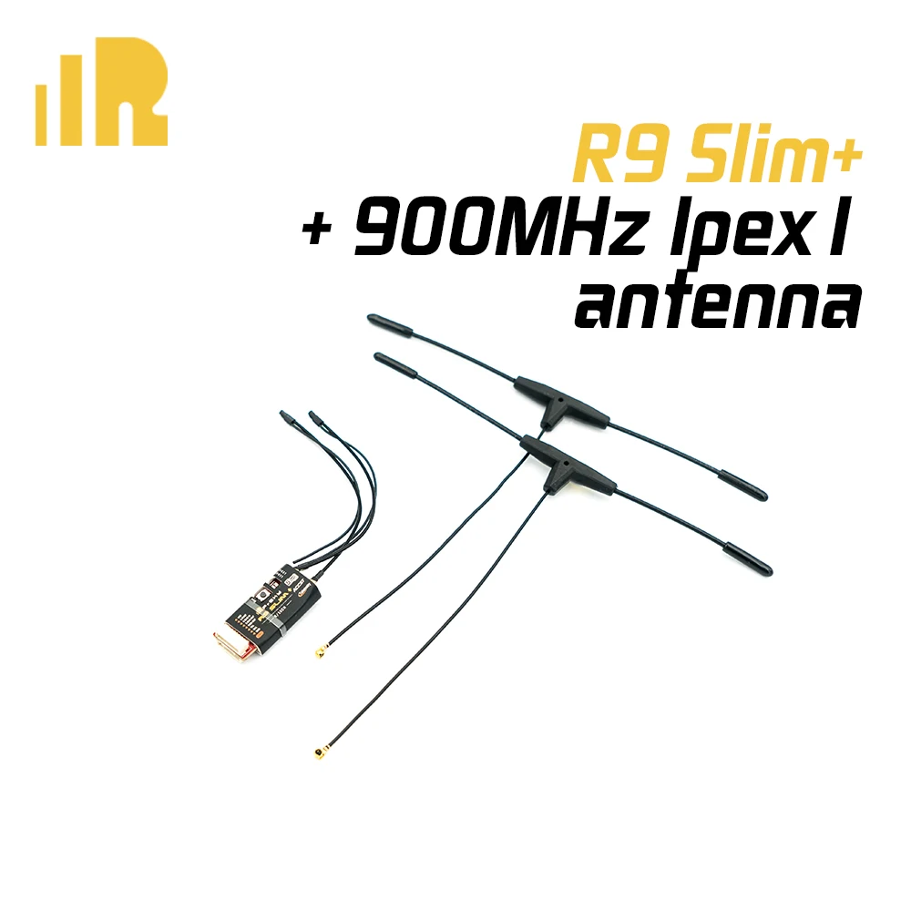 Мини-ресивер FrSky R9 Slim + Plus с антенной IPEX 900 МГц ACCST 6/16 каналов Дальняя Телеметрия для
