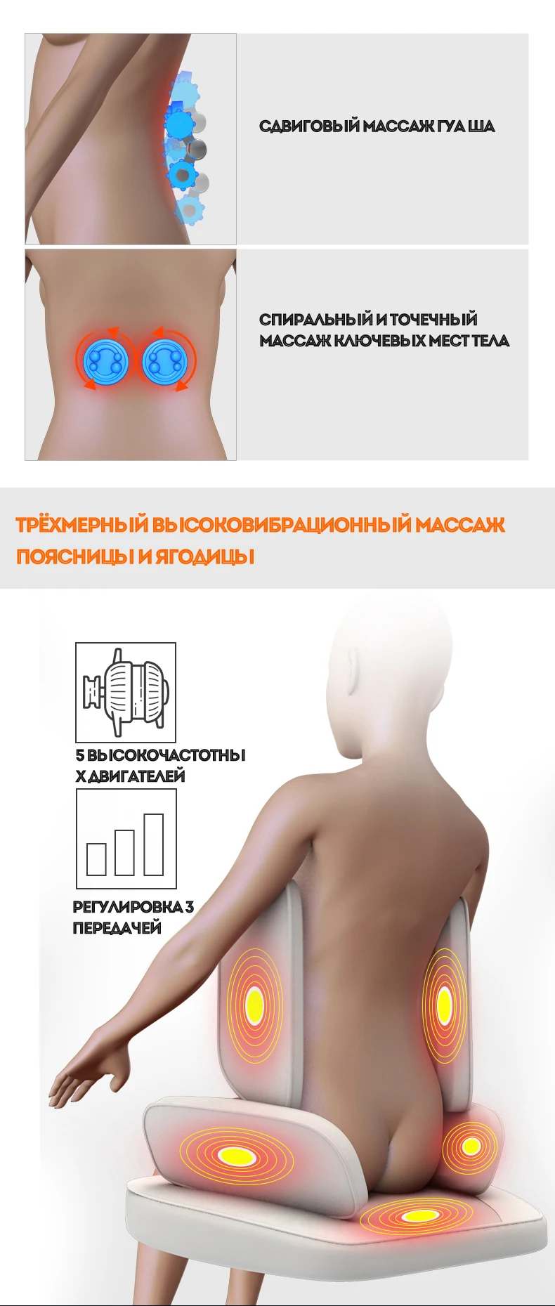 LEK918X массажер для спины, шеи, плеч, талии, массажный матрас для тела, бытовой, многофункциональный, массажный стул, подушка