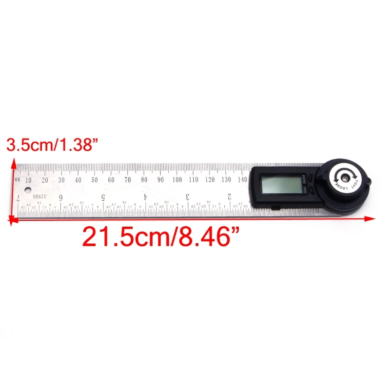  2 In 1 Digital Angle Ruler Protractor 360 200mm Electronic Meter Finder