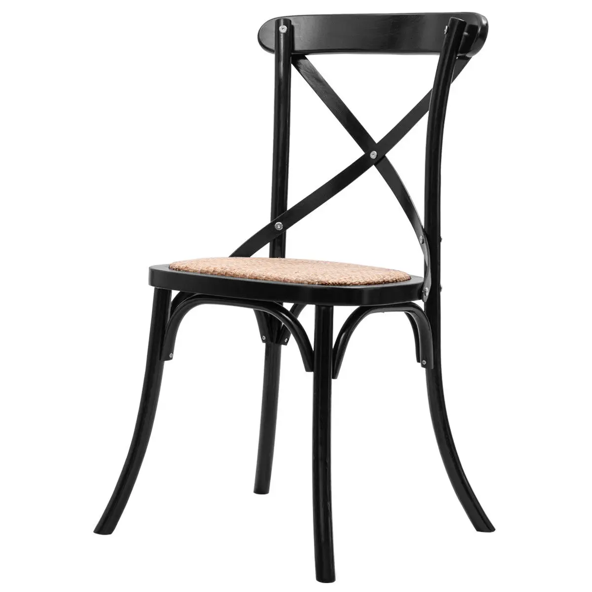 Giantex Set of 2 Cross Back Dining Side Chair Solid Wood Rattan Seat Modern Living Room Dining Room Furniture HW56269BK Giantex Set of 2 Cross Back Dining Side Chair Solid Wood Rattan Seat Modern Living Room Dining Room Furniture HW56269BK