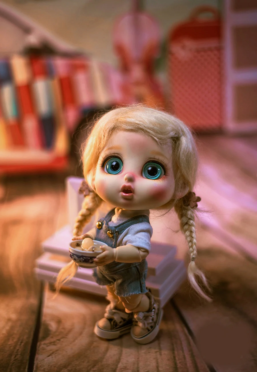 Кукла для девочек и мальчиков BJD 1/8 Bru SD телесная с удивлением | Игрушки хобби