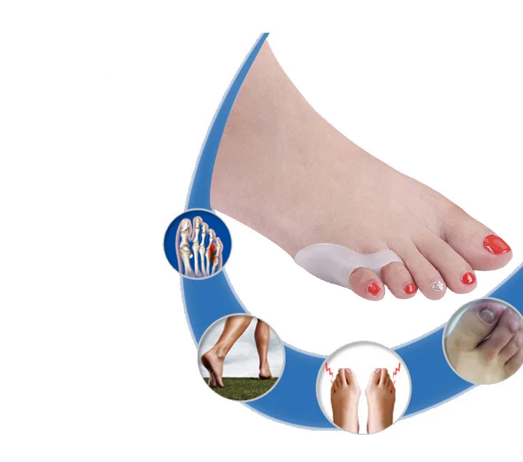 Separador do Dedo do pé D'orteil de Cuidados com os Pés Pairs Hálux Valgo Corrector Joanete Órteses Palmilhas Toe Dedo Mindinho Separateur Pedicure 200 4 Separadores do dedo do pé