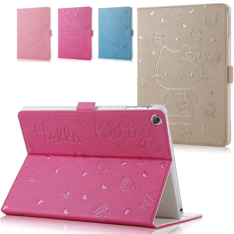 

Hot selling Cartoon Hello Kitty Pattern Flip Stand Leather Case Cover For iPad Mini 1 2 3
