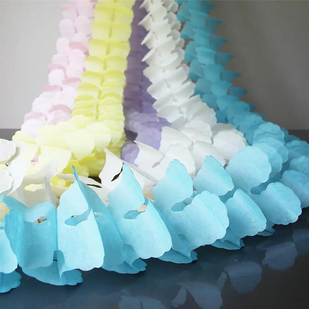 1pc 3m Four Leaf Clover Paper Garlands Craft DIY Wedding Home Decoration Reusable Bunting Baby Shower Birthday Party Supplies