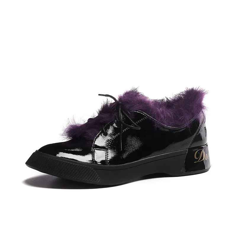 FEDONAS/весенне-летняя качественная женская обувь из натуральной кожи на плоской подошве; повседневная обувь на платформе с перекрестной шнуровкой; женские удобные женские кроссовки - Цвет: Черный