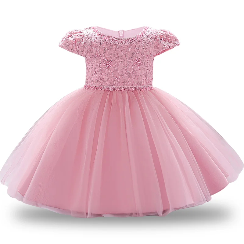 Платья для маленьких девочек детское розовое кружевное платье принцессы с цветочным рисунком для девочек 1 год, вечерние платья на день рождения для девочек, Рождественская одежда для выпускного вечера