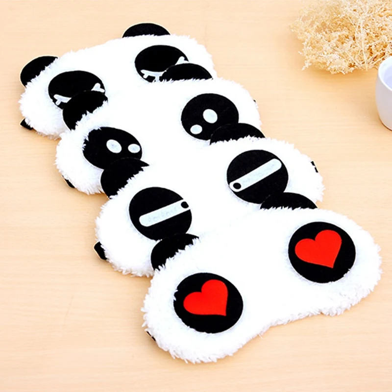 

New Cute Face White Panda Eye Mask Eyeshade Shading Sleep Cotton Goggles Eye Mask Sleep Mask Eye Cover Care