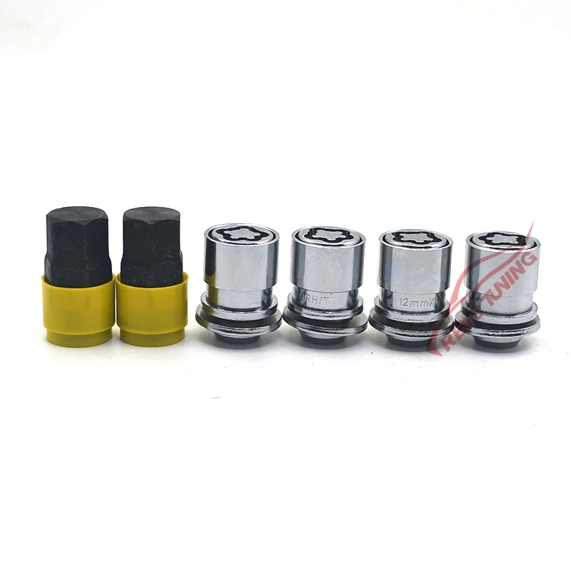 M12X1.5 4Nuts+2Keys Car Security Anti-Theft Alloy Wheel Rim Lug Nuts Lock Locking Nuts For Toyota