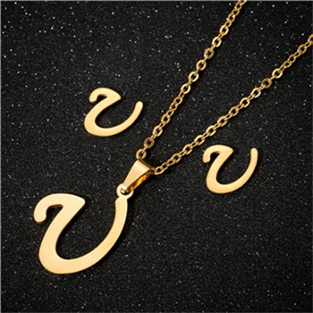 Yiustar Золото Нержавеющая сталь имя ожерелья с буквой для женщин девочек персонализированные ювелирные изделия дети Алфавит инициалы