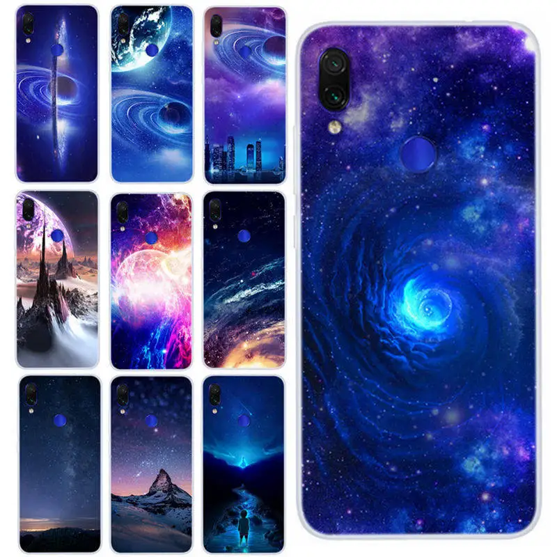 

Case For Xiaomi Redmi Note 7 Case Cover Soft Silicone Redmi Note7 Cover Back Case For Xiaomi redmi Note 7 Star Space Skin ky204