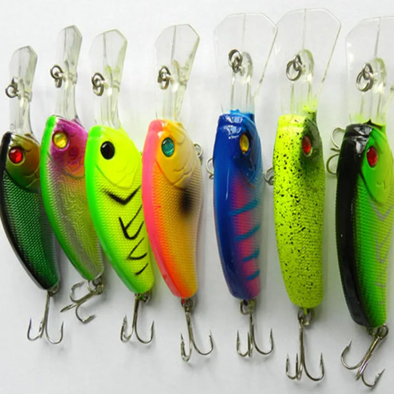 Buy HENGJIA Crank Hard baits hot sale 7pcs 90mm