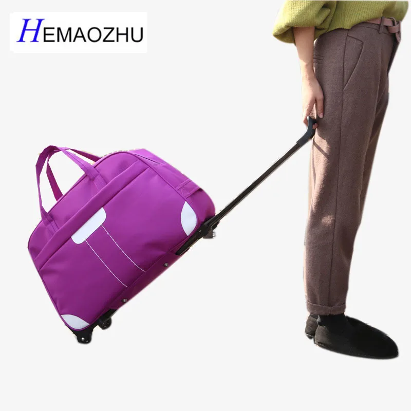 

HEMAOZHU Fashion Waterproof Luggage Bag Thick Style Rolling Suitcase Trolley Luggage Women&Men Travel Bags Suitcase with Wheels