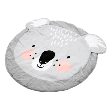 

90CM Kids Play Game Mats Round Carpet Rugs Mat Cotton Crawling Blanket Floor Carpet For Kids Room Decoration INS Baby Gifts Ko