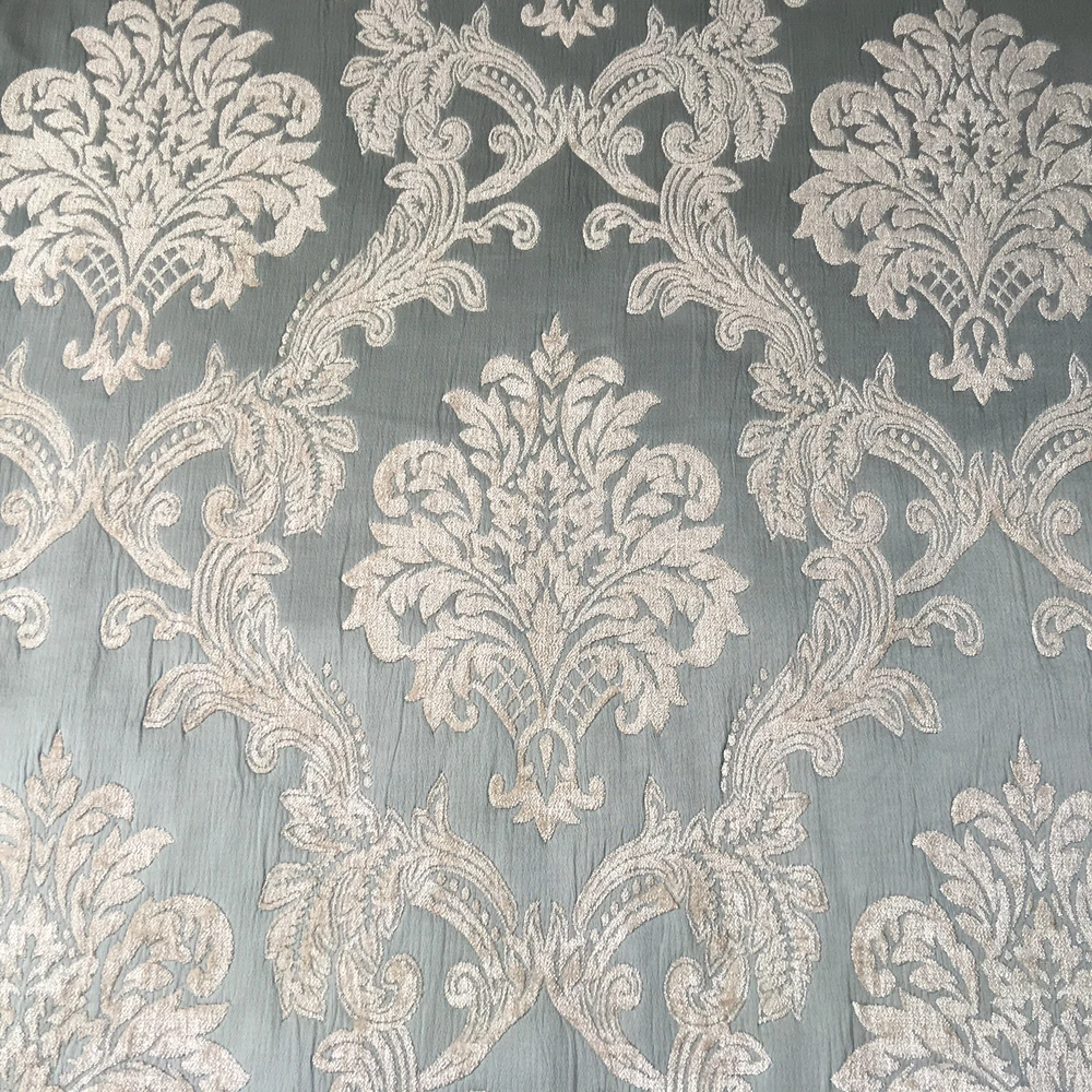 Buy 2016 Sofa Fabric Plain dyed Damask Pale Blue