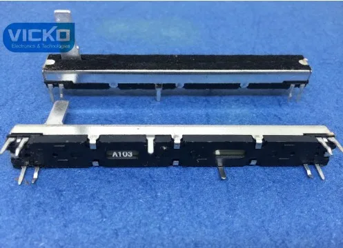 [Vk] Straight Slide Pusher Double Fader Per Soundcraft Efx8 75Mm A10K A10Kx2 Potenziometro 7.5Cm Corsa 60Mm Maniglia Interruttore 15Mm