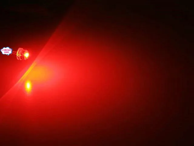1000 шт., 5 мм(4,8 мм), светодиодный светильник в виде соломенной шляпы, красный светодиод, 5 мм, красный светодиодный светодиод