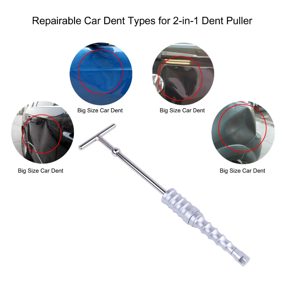 WHDZ Paintless Dent Repair Tools Kit – Stainless Steel Rods With Awl Heads & Reflector Board For Car Dents