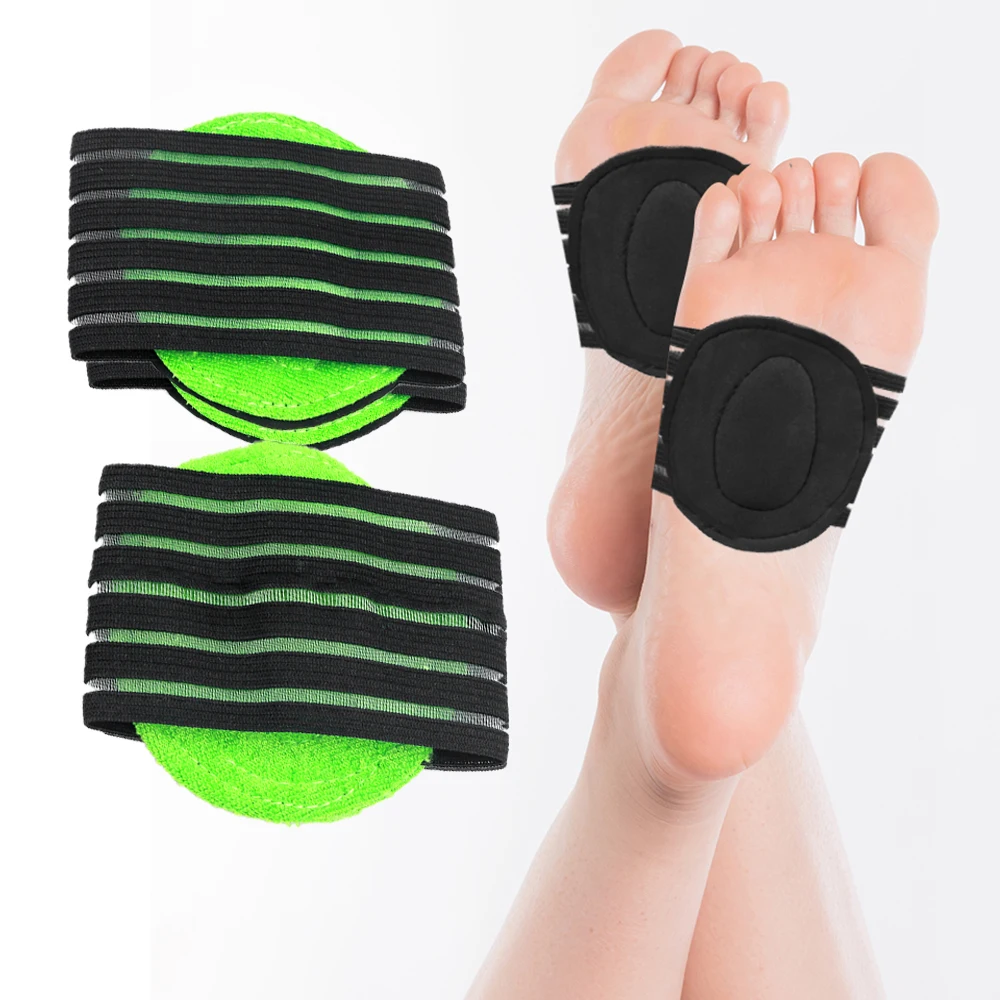 

2pcs Foot Arch Support Plantar Fasciitis Heel Pain Aid Run-up Pad Foot Corrector Foot Care Tool Flat Orthotics