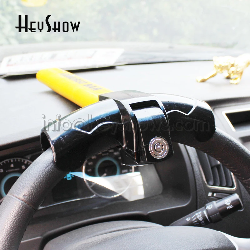 

Universal T Shape Car Steering Wheel Anti-Theft Lock Stainless Steel Security Anti-Theft Parking Lock For Auto Cars With 2 Keys