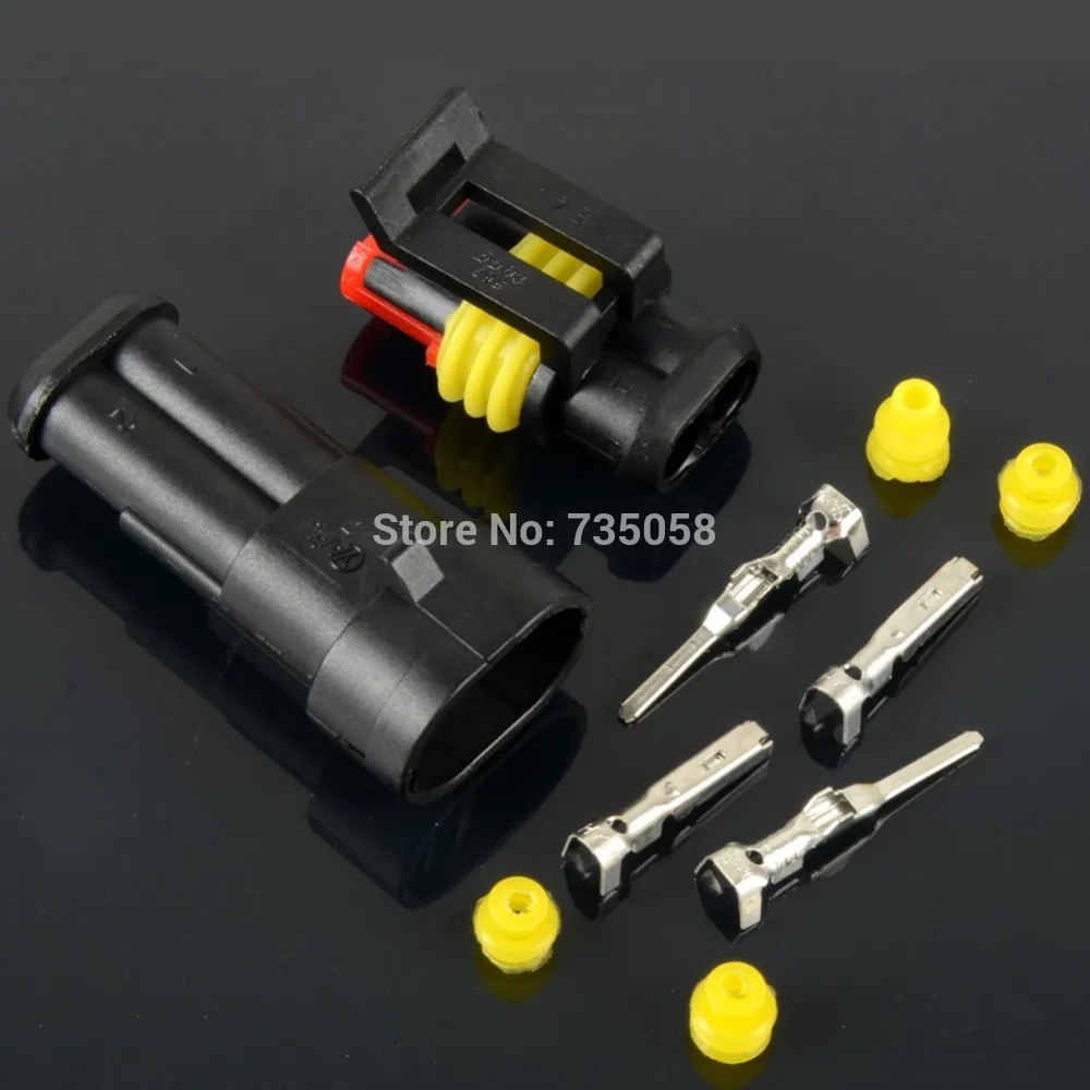 

10pcs/lot 2Pin Way Sealed Waterproof Electrical Wire Connector Plug Car Auto Kits